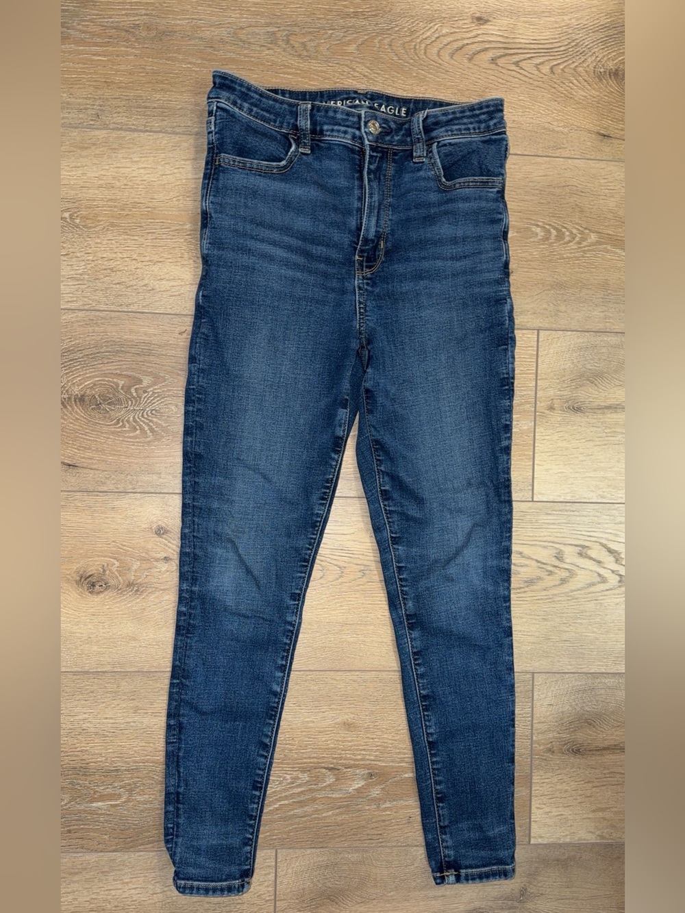 American Eagle Next Level Stretch Skinny Jeans Size 4 Short Dark Wash